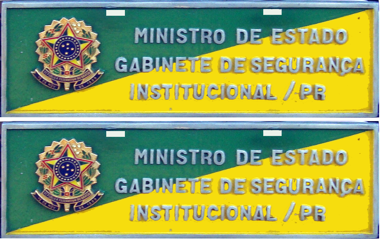 Placa de Carro em Bronze Fundido